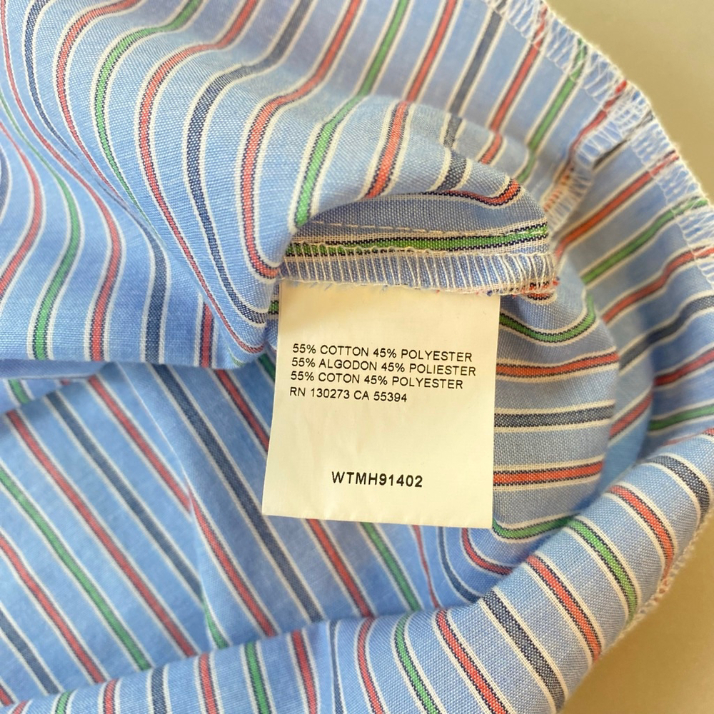 Rustler Shirt Mens XXL Blue Stripe Pearl Snap Cowboy Rockabilly Rodeo Heritage - Picture 10 of 13